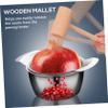304 Stainless Steel Pomegranate Peeler Tool Set with Wood Hammer Manual Pomegranate Deseeder Easy Cleanup Kitchen Fruit Peeling Tool view 3
