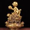 burid Pure Copper Monkey Statues Chinese Zodiac Guardian Feng Shui Office Study Desktop Figurine Home Decoration Housewarming Congratulatory Gift-Monkey view 1