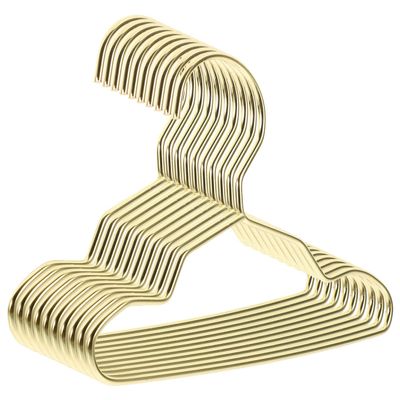 FRCOLOR 40Pcs Metal Dog Hangers for Closet Space-Saving Small Pet Clothes Racks 5.90 X 4.33 Inch Coat Hangers for Puppy Apparel