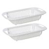 WHAMVOX Extendable Sink Drain Basket 2 Pack Round Cornered Easy to Clean for Vegetable Fruit Washing view 1