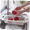 WHAMVOX Extendable Sink Drain Basket 2 Pack Round Cornered Easy to Clean for Vegetable Fruit Washing view 3