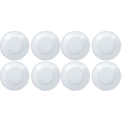 Amosfun Retro Style Enamel Plates 5.5 Inch Decorative Food Dishes Set for Serving Fruits Snacks Desserts in Home Hotel Use