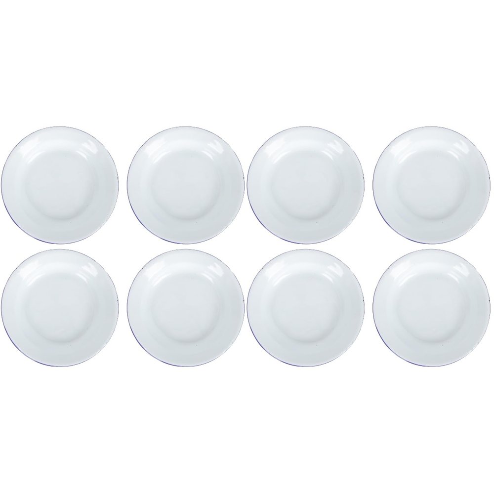 Amosfun Retro Style Enamel Plates 5.5 Inch Decorative Food Dishes Set for Serving Fruits Snacks Desserts in Home Hotel Use