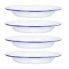 Amosfun Retro Style Enamel Plates 5.5 Inch Decorative Food Dishes Set for Serving Fruits Snacks Desserts in Home Hotel Use view 2