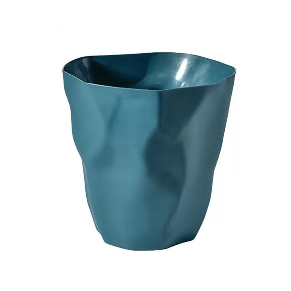 DIPSTICK Kitchen Trash Can Simple Style Home Living Room Kitchen Trash Can Without Lid Large Creative Bedroom Office Waste Paper Basket Bedroom Trash Can (Color : Blue, Size : Small)