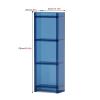 AMUFJJ 4Tier Acrylic Magazine Rack, Living Room Office Bathroom Storage HolderRectangular Floor Organizer for Display Newspaper Magazines Letters(Orange,40x25x118cm) view 2