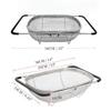 4qt Stainless Steel Oval Strainer Basket Colander, Over The Sink Colander Fine Mesh Expandable, Colander For Kitchen Sink, Vegetables, Strain, Drain, Rinse Fruits (6 Quart Strainer Basket) view 3