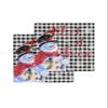 Black White Waffle Kitchen Dish Towels Set of 2,Super Absorbent & Quick Dry Hair Hand Bath Tea Golf Microfiber Towel,Soft Yoga Gym Sweat Workout Towel Washcloth,Christmas Snowman Bird Buffalo 12"x12" view 1