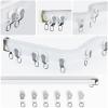 Ceiling Curtain Track, Flexible Bendable Curtain Track Ceiling Wall Mount, Sliding Curtain Track Rail System, Room Divider Ceiling Track For Curtains, Bay Window, RV ( Color : Double-Rail-Top-Mount , view 4