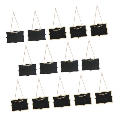 ARTIBETTER 20pcs Mini Chalkboard Signs Wooden Chalkboard Labels for Business Hours Tabletop Displays and Menu Boards Double-Sided Use for Cafe Restaurant and Bakery Decor