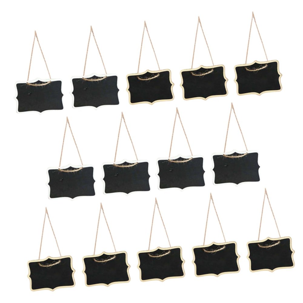 ARTIBETTER 20pcs Mini Chalkboard Signs Wooden Chalkboard Labels for Business Hours Tabletop Displays and Menu Boards Double-Sided Use for Cafe Restaurant and Bakery Decor