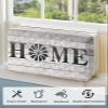 Indoor Air Conditioner Cover - VINtage Home WINdmill Word on Rustic Wooden GraIN Double Insulation Waterproof Adjustable Inside WINdow AC Unit Cover Parts with Free Elastic Straps, 25x18x3.5IN view 4