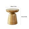 LINKIO Side Tables Bedroom Creative Retro Round Bedside Table Iron Bedside Table Hand Brushed Craft Modern Style Bedroom Living Room Furniture Bed Side Table (Color : B) view 2