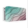 T&H XHome Indoor Air Conditioner Cover - Geometric Abstract Green Pink Gradient Double Insulation Waterproof Adjustable Inside Window AC Unit Cover Parts with Free Elastic Straps, 21x15x3.5IN view 1