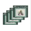 Christmas Lattice Waffle Kitchen Dish Towels Set of 4,Super Absorbent & Quick Dry Hair Hand Bath Tea Golf Microfiber Towel,Yoga Gym Workout Towel Washcloth,Snowman Pine Tree Retro Newspaper 12"x12" view 1