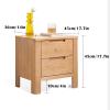 LINKIO Side Tables Bedroom Nightstand with 2 Drawers Locker Square Sofa Side Table Storage Cabinet for Bedroom Living Room Office 17.7" Height Bed Side Table view 2