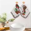 Gnomes Waffle Kitchen Dish Towels Set of 3,Super Absorbent & Quick Dry Hair Hand Bath Tea Golf Microfiber Towel,Yoga Gym Sweat Workout Towel Washcloth,Christmas Tree Gift Snowflake Red Green 12"x12" view 2