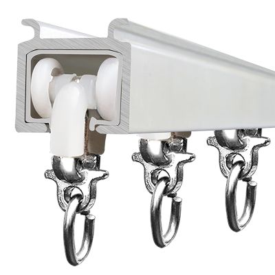Curtain Track Ceiling Mount, Sliding Shower-Ceiling Track, Heavy Duty Curtain Tracks Rods System, Curtain Guide Rail, Living Room Curtain Track, For Living Room, Bed Room, Shower ( Color : Rose Gold ,
