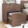LINKIO Chests of Drawers Multifunctional Dresser/Bedside Table/Chest of Drawers, Flip Top Makeup Table Storage Cabinet, Visual Tempered Glass Display Drawer (Color : B, Size : 60CM) view 2
