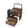 LINKIO Chests of Drawers Multifunctional Dresser/Bedside Table/Chest of Drawers, Flip Top Makeup Table Storage Cabinet, Visual Tempered Glass Display Drawer (Color : B, Size : 60CM) view 3