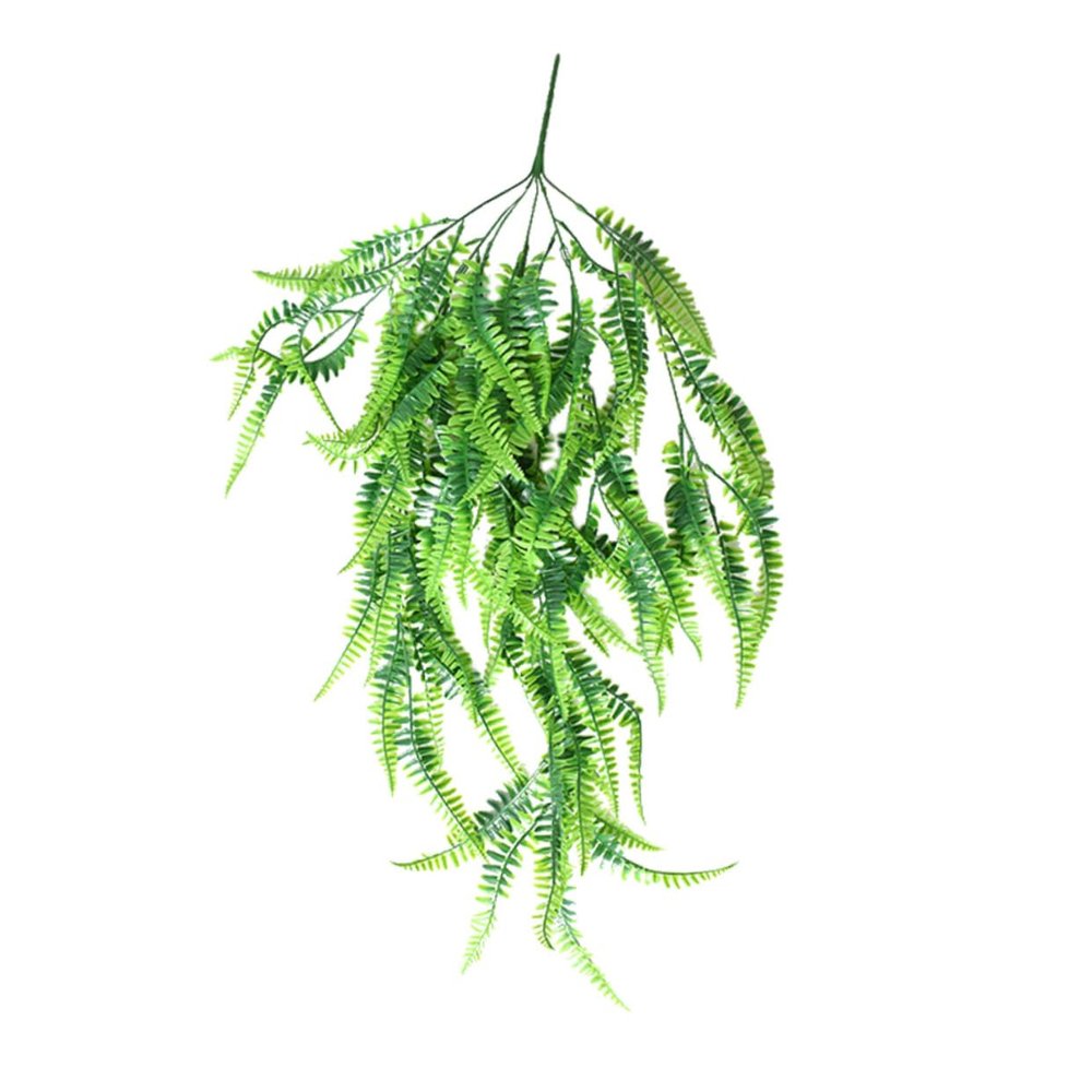 Amosfun Realistic Simulation Rattan Artificial Grass Garland Greenery Wall Art for Home Outdoor Dec