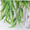Amosfun Realistic Simulation Rattan Artificial Grass Garland Greenery Wall Art for Home Outdoor Dec view 2