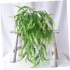 Amosfun Realistic Simulation Rattan Artificial Grass Garland Greenery Wall Art for Home Outdoor Dec view 4