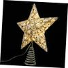 Amosfun Xmas Tree Star Topper Decoration Lights Christmas Tree Star Ornament for Holiday Home Decor for Parties and Festive Gatherings view 1