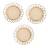 Bamboo Weaving Coasters Heat Insulated Placemats Teacup Mats Photo Props view 1