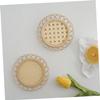 Bamboo Weaving Coasters Heat Insulated Placemats Teacup Mats Photo Props view 2