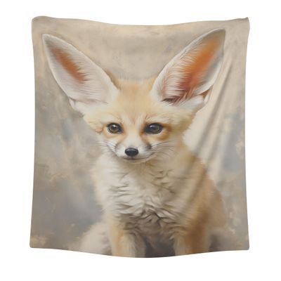 CAPITUNEISKINEPA Fennec Fox Blanket Gifts Funny Blanket Twin Bed Blanket 60" x 80"