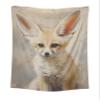 CAPITUNEISKINEPA Fennec Fox Blanket Gifts Funny Blanket Twin Bed Blanket 60" x 80" view 1