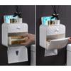 Free Standing Toilet Paper Holder Toilet Tissue Box Waterproof Punch-Free Tissue Box Rack Wall-Mounted Creative Toilet Paper Holder Toilet Paper Holders view 4