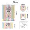 MEHOFOND 4pcs Easter Shower Curtain Sets with Non-Slip Rugs Toilet Lid Cover and Bath Mat Bunny Easter Bathroom Curtain Decor Set with 12 Hooks Waterproof Shower Curtain Set for Bathroom view 4