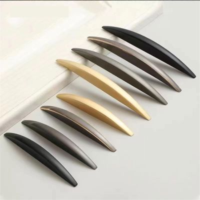 NALsa Cabinet Handle Pearl Gray Brigh Gold Cabinet Door Handles Zinc Alloy Drawer Knobs Pulls Kitchen Furniture Handle Hardware 1Pcs (Color : Pearl Gold 192mm)