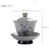 YTDJJWLS 170ml Vintage Gaiwan Ceramic Blue and White Ceremony Bowl Kung Fu Tea Set view 3