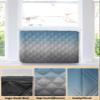 T&H XHome Indoor Air Conditioner Cover - Blue Gray Gradient Double Insulation Waterproof Adjustable Inside Window AC Unit Cover Parts with Free Elastic Straps, 21x15x3.5IN view 3