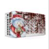 Christmas Indoor Air Conditioner Cover - Christmas Snowman Xmas Tree Silhouette Red Black Buffalo Plaid Double Adjustable Inside Window AC Unit Cover Parts with Free Elastic Straps, 21x15x3.5IN view 1