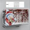 Christmas Indoor Air Conditioner Cover - Christmas Snowman Xmas Tree Silhouette Red Black Buffalo Plaid Double Adjustable Inside Window AC Unit Cover Parts with Free Elastic Straps, 21x15x3.5IN view 2
