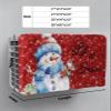 Christmas Indoor Air Conditioner Cover - Merry Christmas Snowman with RobIN Red Double Insulation Waterproof Adjustable Inside WINdow AC Unit Cover Parts with Free Elastic Straps, 17x13x3.5IN view 2