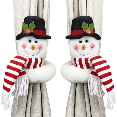 2Pcs Christmas Curtain Buckles Christmas Decorations Christmas Tree Decorations Home Decor Cartoon Curtain Tieback Curtain Holdbacks Buckle Hook Fastener for Christmas