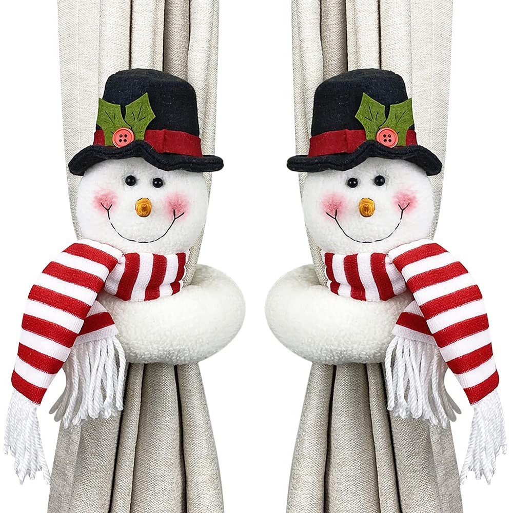 2Pcs Christmas Curtain Buckles Christmas Decorations Christmas Tree Decorations Home Decor Cartoon Curtain Tieback Curtain Holdbacks Buckle Hook Fastener for Christmas