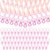 Angela&Alex 100 Pcs Gender Reveal Party Necklace Charms, Pink Pacifier-Shaped Acrylic Shower Decorations for Adults view 1