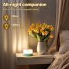 JUSHENG Rechargeable Baby Night Light LED Nursery Lamp Touch Lights, Dimmable and 3 Color Temperature Adjustable Bedside Night Light for Kids, Breastfeeding, Green view 2