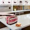 Christmas Toaster Cover 4 Slice, Xmas Light Balls Poinsettia Red Buffalo Plaid Bread Maker Cover Toaster Dust Cover with Pockets, Dust-Proof Cover for Kitchen Small Appliance 12x11x8in view 4