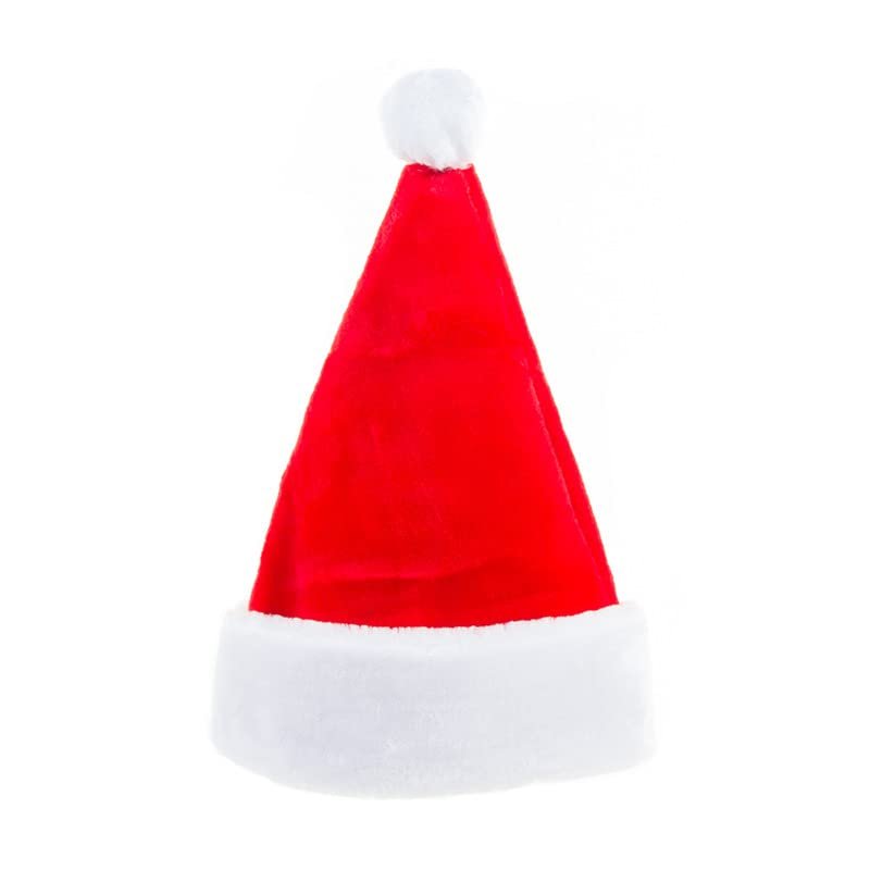 KRAISS Thickened Plush Santa Hat Elongated Plush Santa Hat Santa Claus Hat Christmas Decoration