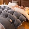 XHCTNN Quilt King Size Sherpa Full Size - Winter Warm Thickened Lambswool Comforter Core - Double Sided Fluffy Lamb Milk Fleece Quilt Blanket(D,220 * 240cm/5.0kg) view 1