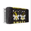 T&H XHome Indoor Air Conditioner Cover - Honey Sweet Gnomes Bees Daisy Black Double Insulation Waterproof Adjustable Inside Window AC Unit Cover Parts with Free Elastic Straps, 17x13x3.5IN view 1