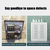 Modern Home Wood Radiator Cover Heating Cabinet With 2 Doors and Vertical Grill Slats - Decorative Shelf for Living Room, Bedroom, Hallway, Bathroom Floor view 3