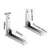 HJXGQJM Hanging Wall-Mounted Microwave Oven Rack Stand,Stainless Steel Microwave Mount Bracket,Retrackable Foldable Microwave Oven Wall Mounted Stand Holder, Kitchen Shelf,Silver Microwave Oven Racks view 3